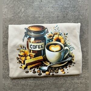 Sand cotton coffee unisex shirt classy vintage style oversize basic gift
